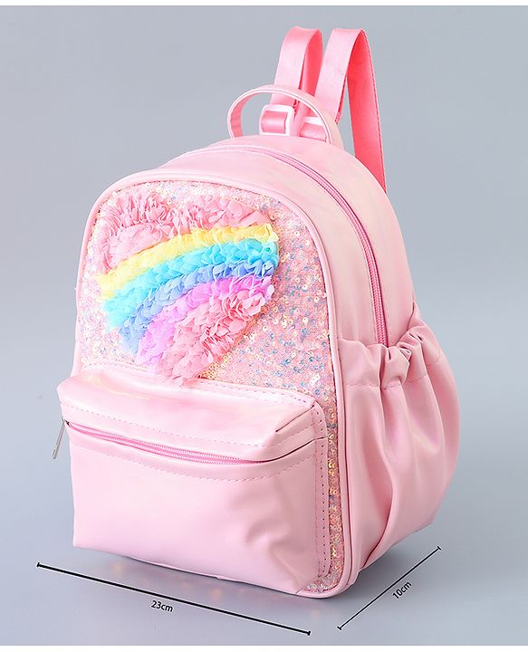 Pine Kids Fashion Backpack with Heart Design - Pink