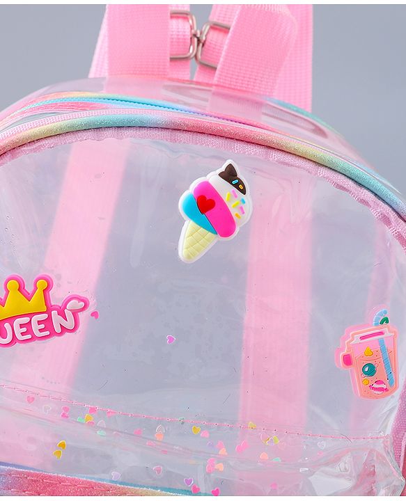 Babyhug Fashion Backpack Butterfly Applique Free Size - Pink