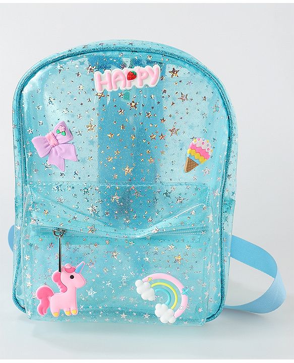 Babyhug Unicorn Fashion Backpack  Free Size - Blue