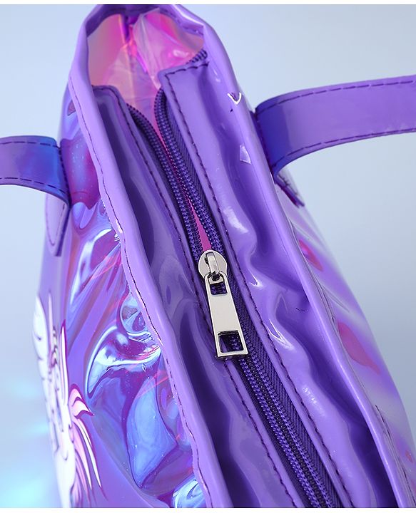 Babyhug Sling Bag with Unicorn Design - Dark Purple