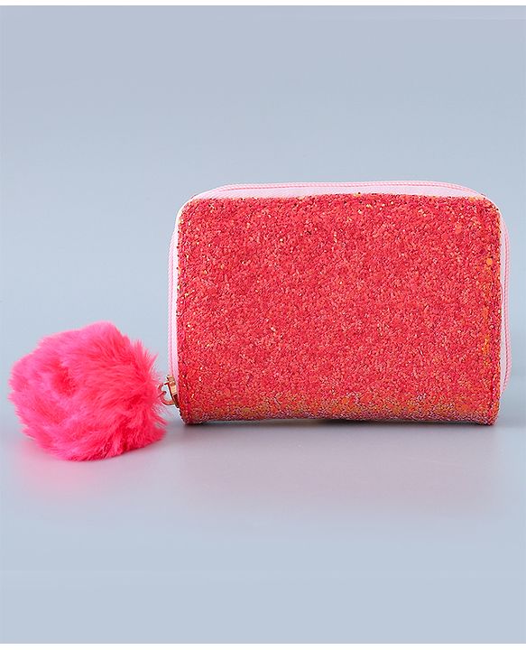 Pine Kids Wallet with Shimmer - Dark Pink