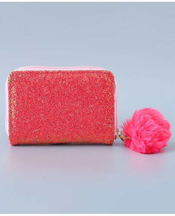 Pine Kids Wallet with Shimmer - Dark Pink