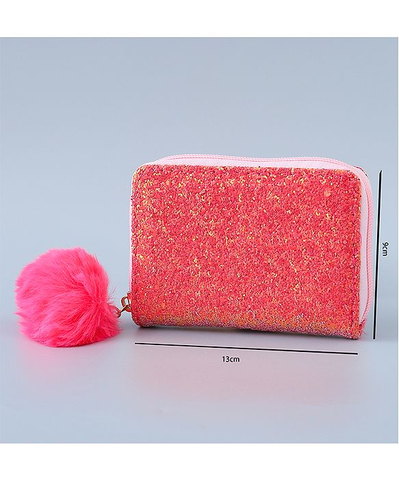 Pine Kids Wallet with Shimmer - Dark Pink
