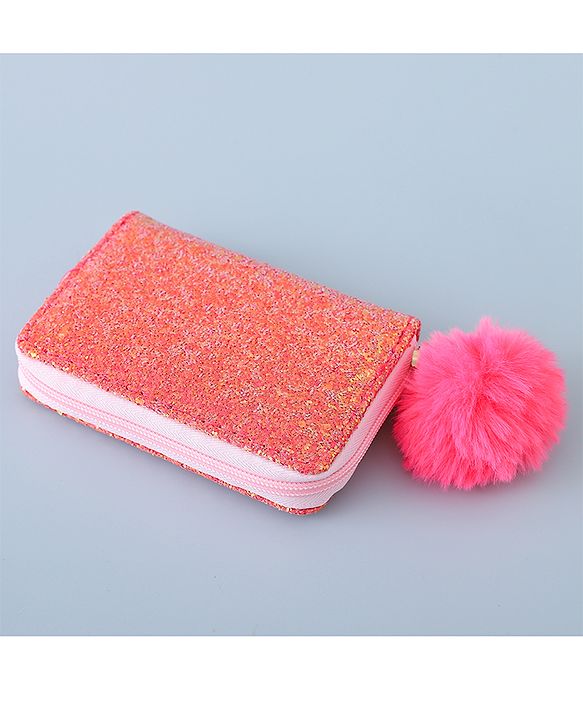 Pine Kids Wallet with Shimmer - Dark Pink