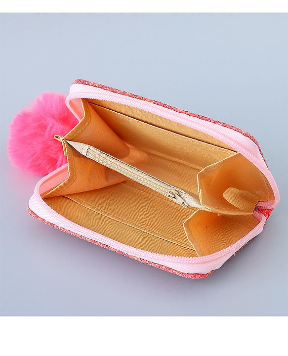 Pine Kids Wallet with Shimmer - Dark Pink