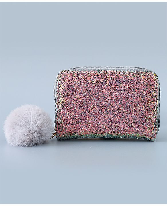 Pine Kids Wallet with Shimmer - Silver