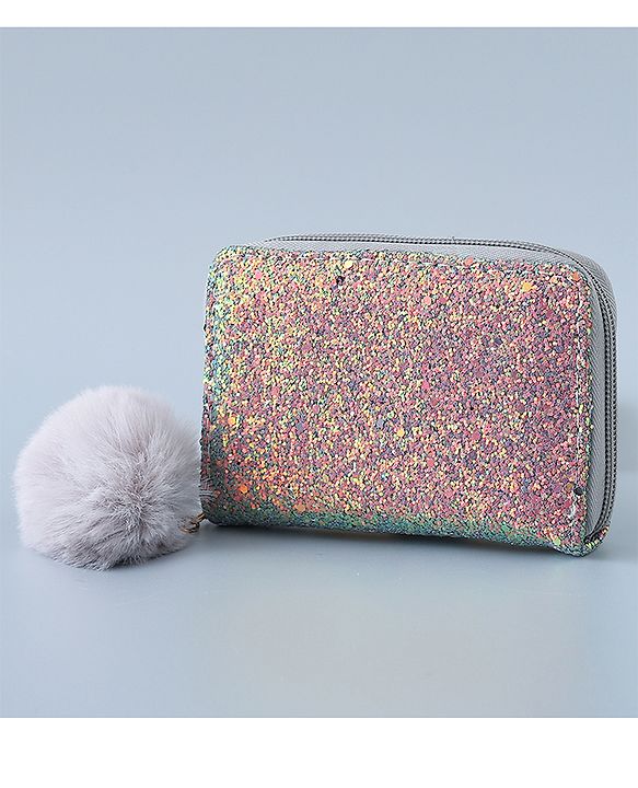 Pine Kids Wallet with Shimmer - Silver