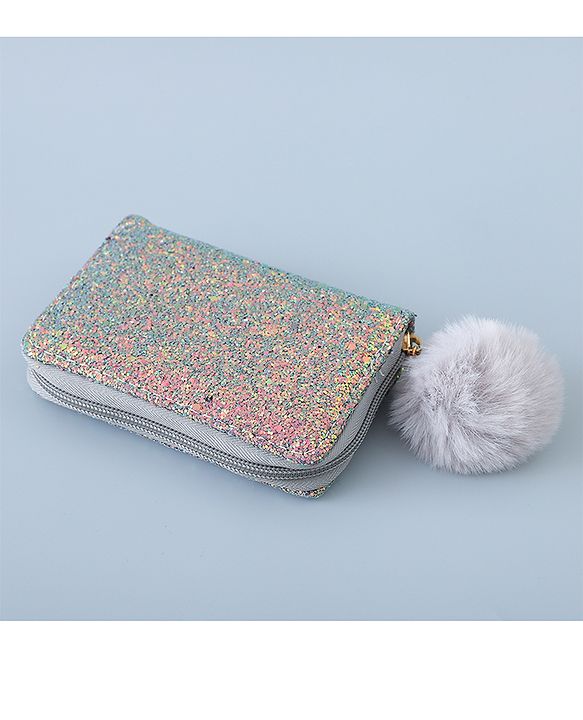 Pine Kids Wallet with Shimmer - Silver