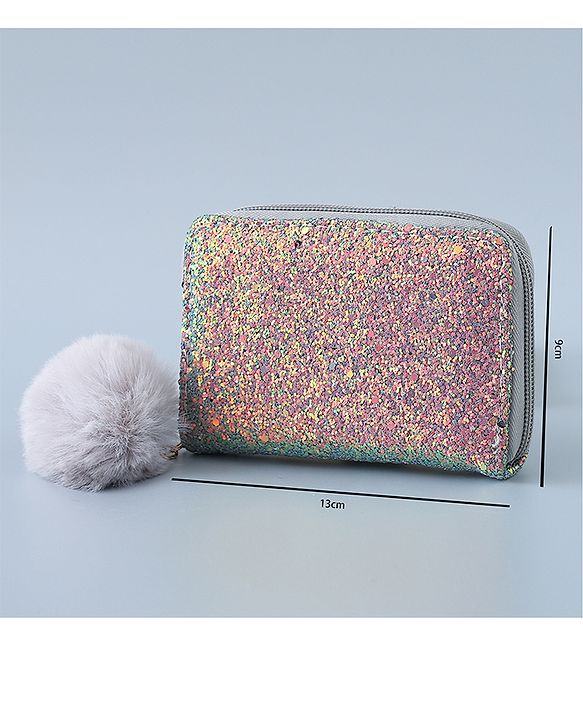 Pine Kids Wallet with Shimmer - Silver