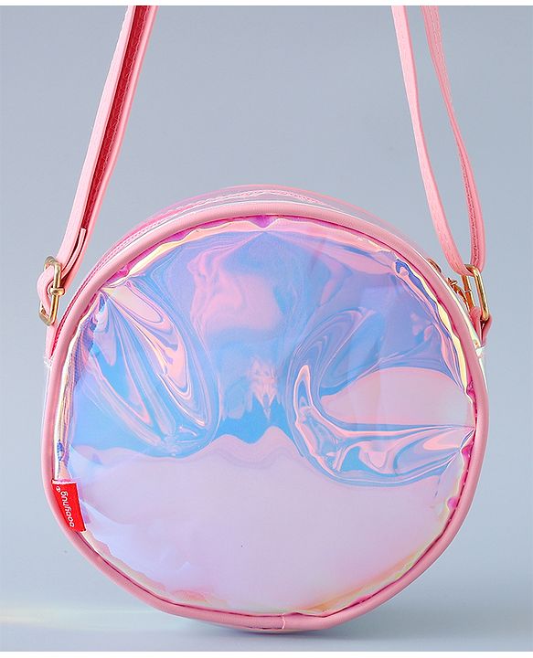 Babyhug Transparent Sling Bag Butterfly Applique - Pink