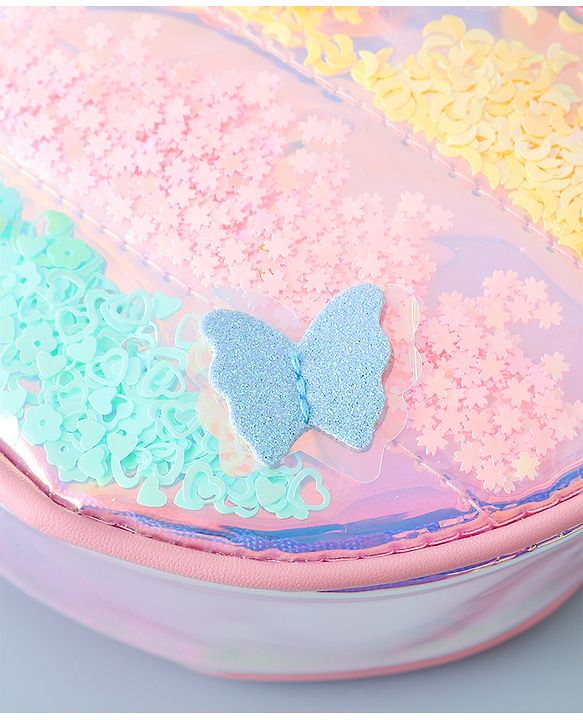 Babyhug Transparent Sling Bag Butterfly Applique - Pink