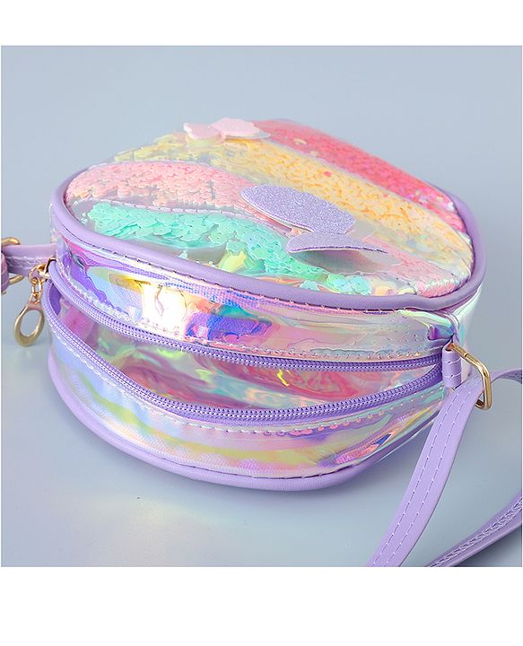 Babyhug Transparent Sling Bag Butterfly Applique - Pink