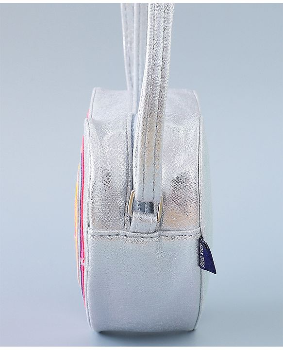 Pine Kids Heart Shape Sling Bag - Silver