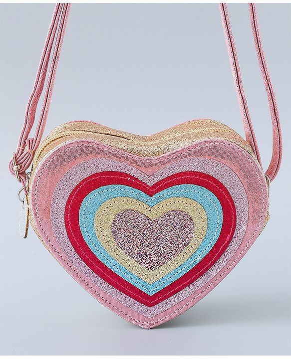Pine Kids Heart Shape Sling Bag - Pink