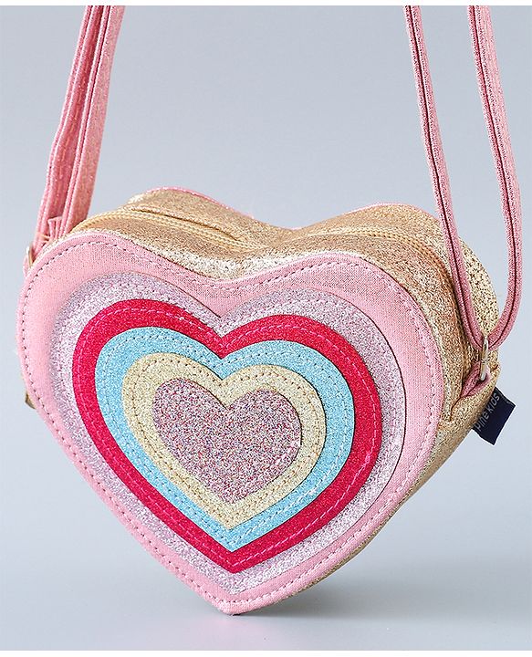 Pine Kids Heart Shape Sling Bag - Pink