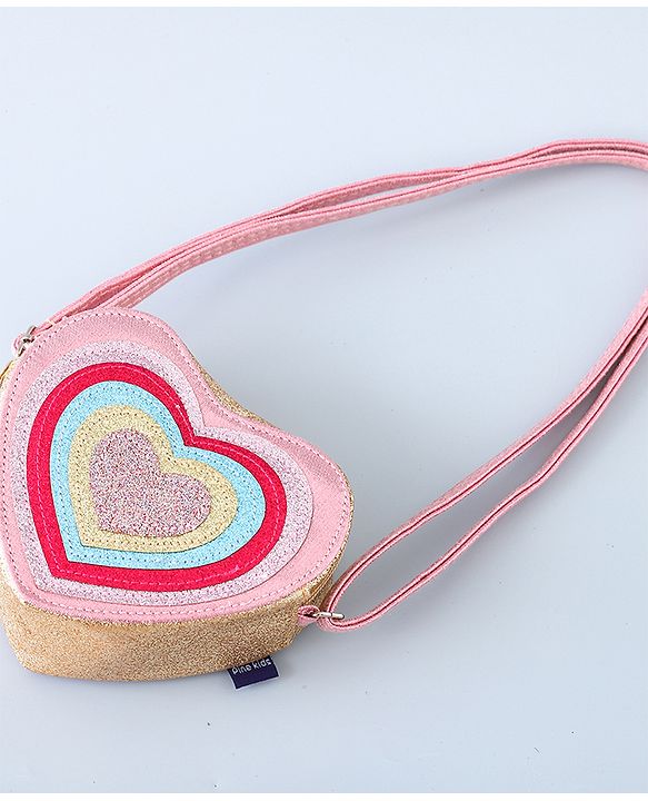 Pine Kids Heart Shape Sling Bag - Pink