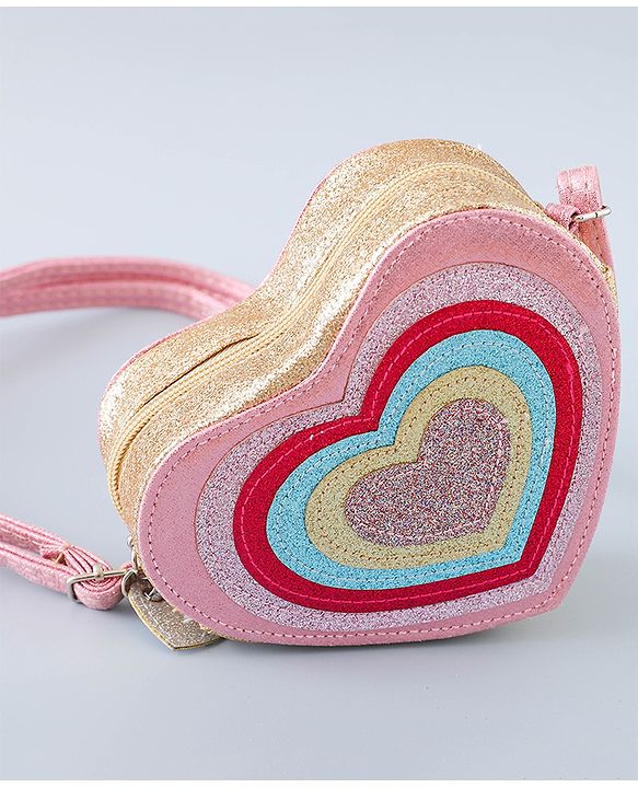 Pine Kids Heart Shape Sling Bag - Pink