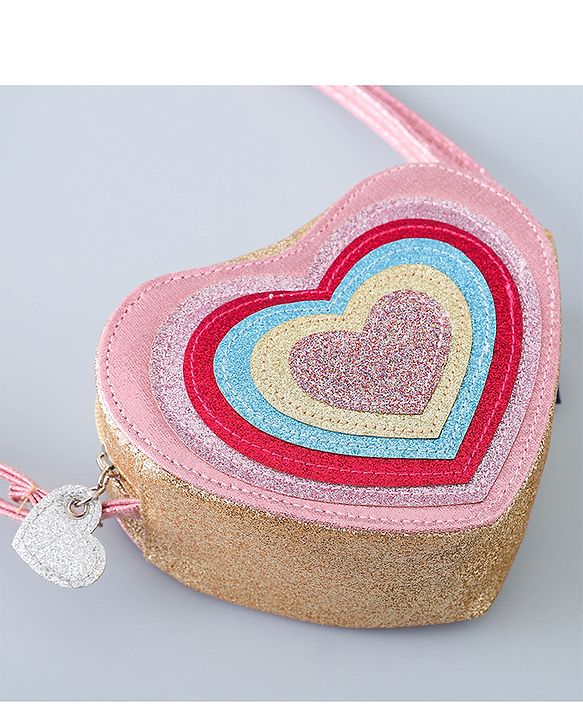 Pine Kids Heart Shape Sling Bag - Pink