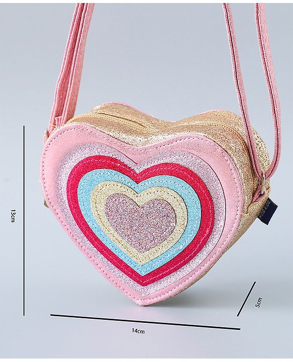 Pine Kids Heart Shape Sling Bag - Pink
