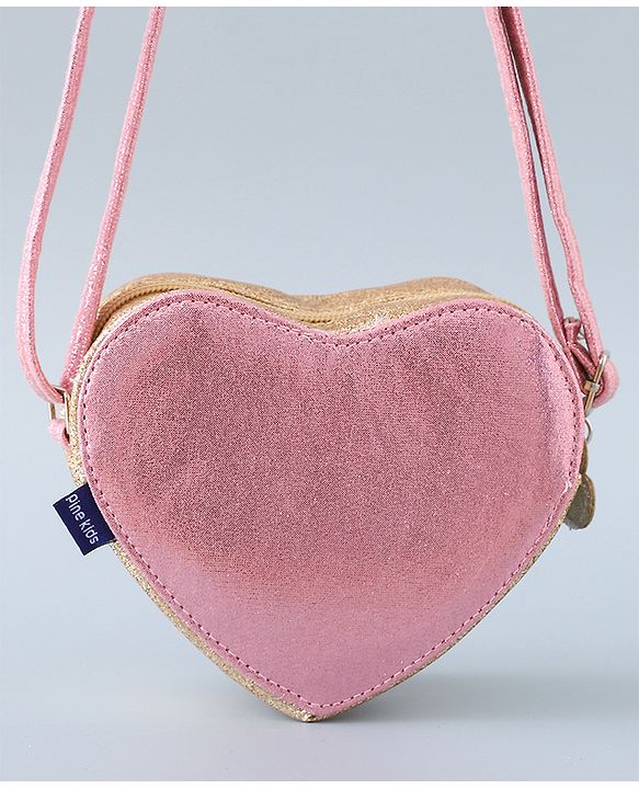 Pine Kids Heart Shape Sling Bag - Pink