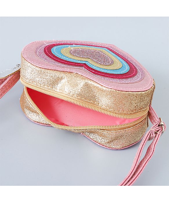 Pine Kids Heart Shape Sling Bag - Pink