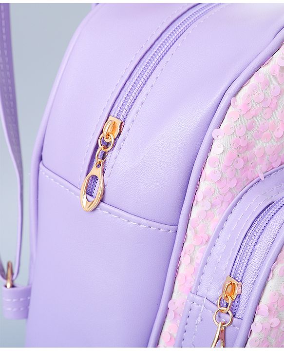 Babyhug Fashion Backpack with Bunny Design & Bow Applique - Pink