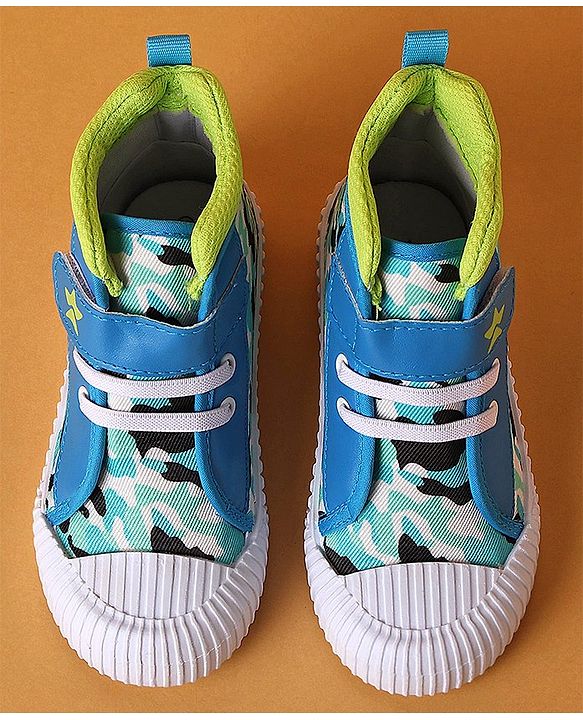 Cute Walk by Babyhug Casual Shoes with Velcro Closure Camouflage Print - Blue