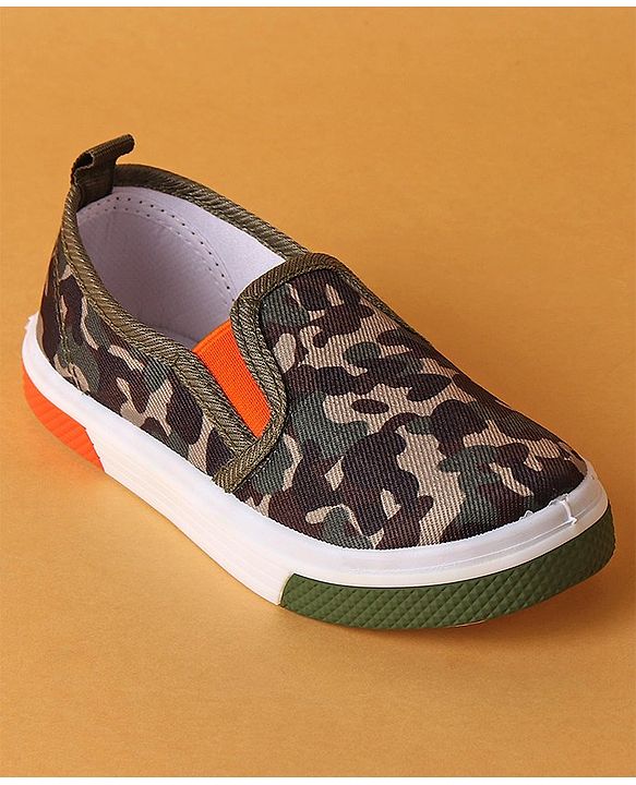 Cute Walk by Babyhug Slip On Casual Shoes Camo Print - Green