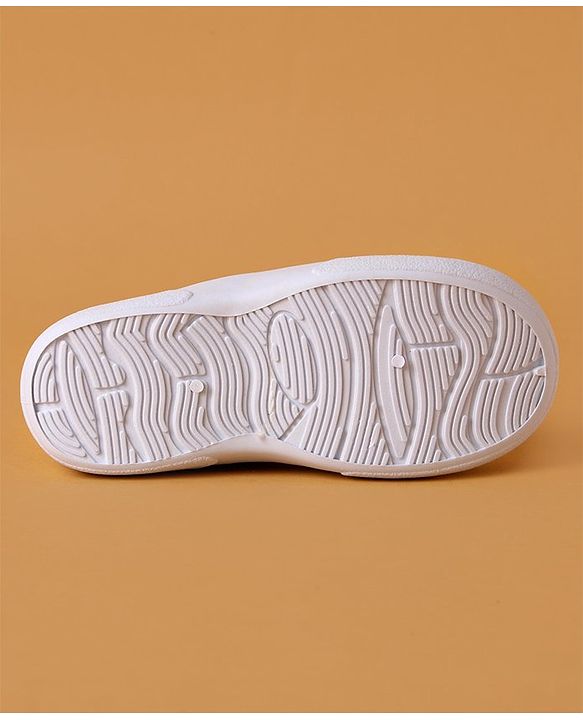 Cute Walk by Babyhug Slip On Casual Striped Shoes with Dino Patch - Yellow