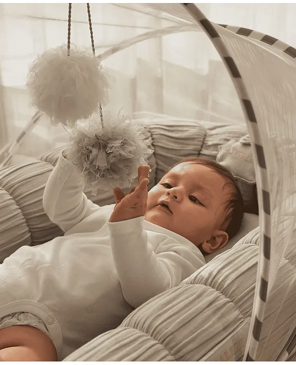 Baby Jalebi Sleep Cloud Baby Nest Bed with Mosquito Net PillowNewborns Infants Grey Online in India Buy at Best Price from FirstCry 15500339