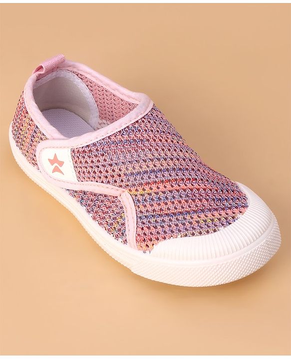 Cute Walk by Babyhug Slip On Textured Casual Shoes with Velcro Closure - Pink