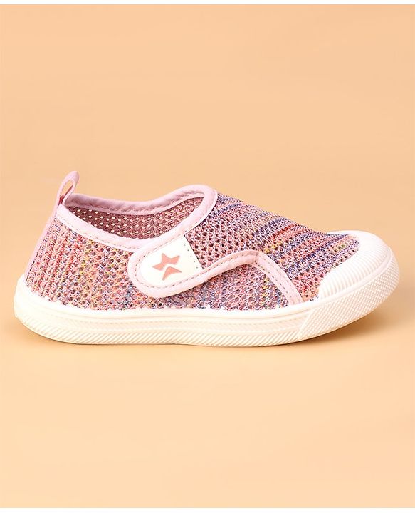 Cute Walk by Babyhug Slip On Textured Casual Shoes with Velcro Closure - Pink