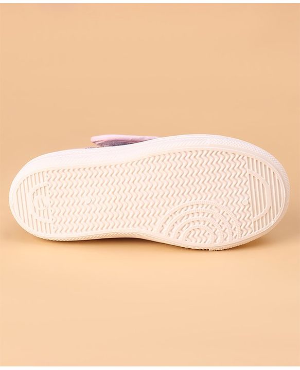 Cute Walk by Babyhug Slip On Textured Casual Shoes with Velcro Closure - Pink