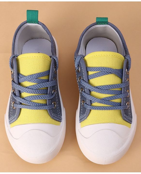 Cute Walk by Babyhug Laced Up Casual Shoes Truck Print - Blue