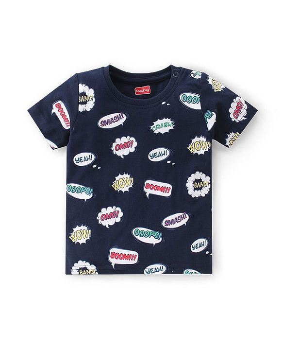 Babyhug Cotton Half Sleeves Striped T-Shirts With Super Hero Graphics Pack of 3 - Multicolor