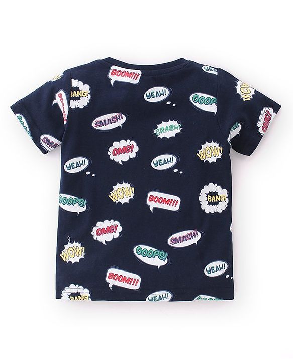 Babyhug Cotton Half Sleeves Striped T-Shirts With Super Hero Graphics Pack of 3 - Multicolor