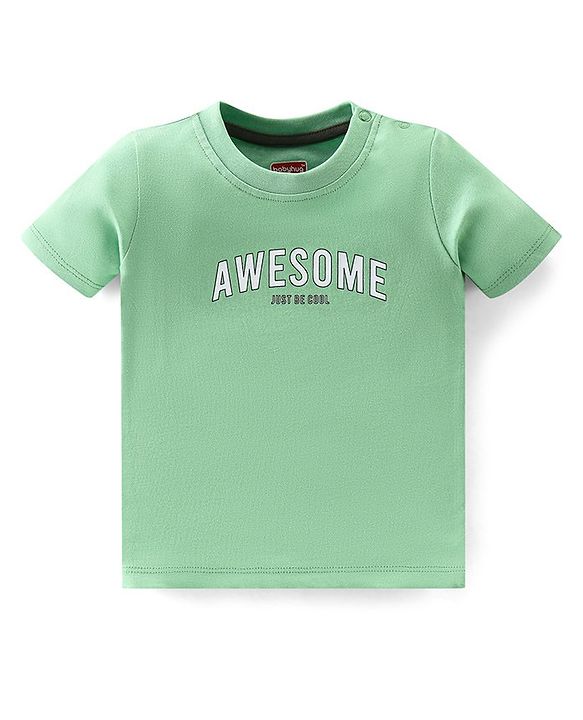 Babyhug 100% Cotton Single Jersey Knit Camouflage Printed Dungaree and Half Sleeves T-Shirt Set - Green
