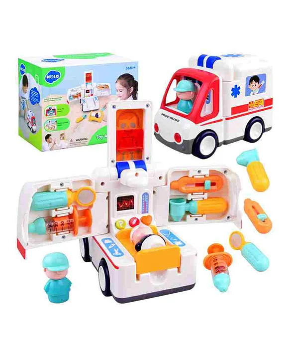 NEGOCIO Baby Toys 12 18 Months Toys for 1 Year Old Boy Ambulance Toy Cars with