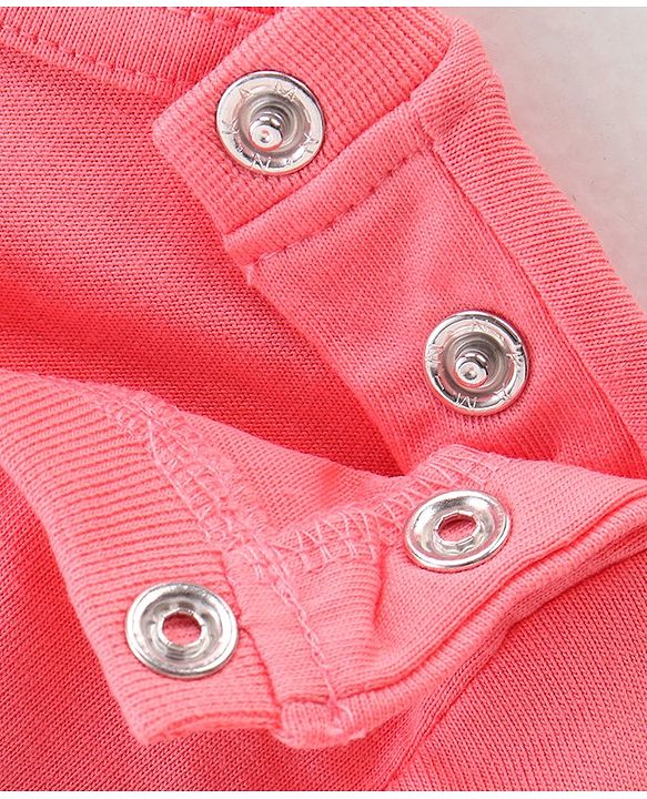 Babyhug Cotton Knit Single Jersey Half Sleeves Capri Night Suit With Unicorn Print - Pink
