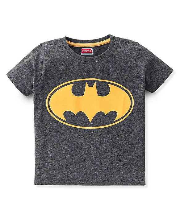 Babyhug 100% Cotton Knit Half Sleeves T-Shirt Text Graphics - Black main image 0