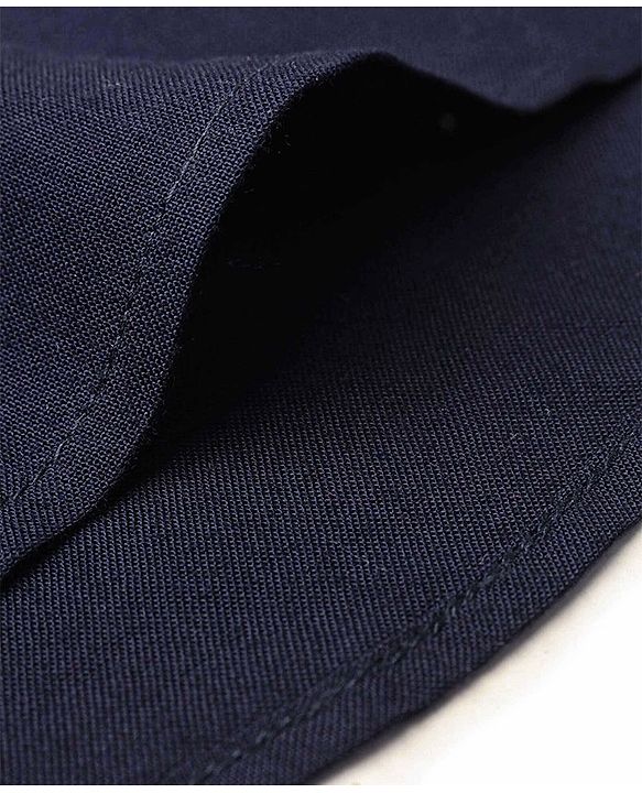 Babyhug Rayon Full Sleeves Pathani Kurta & Pyjama Set Solid Color - Navy Blue