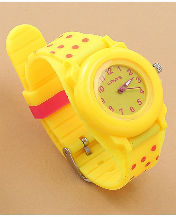 Babyhug Free Size Analog Watch - Yellow