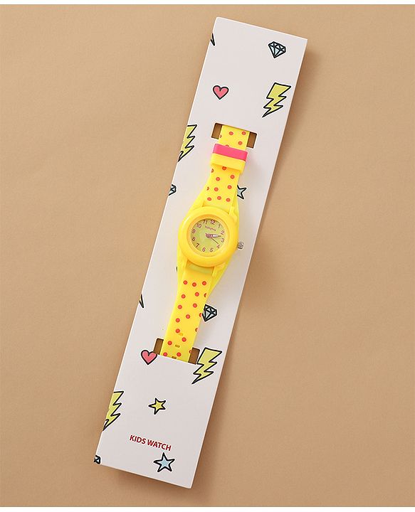 Babyhug Free Size Analog Watch - Yellow