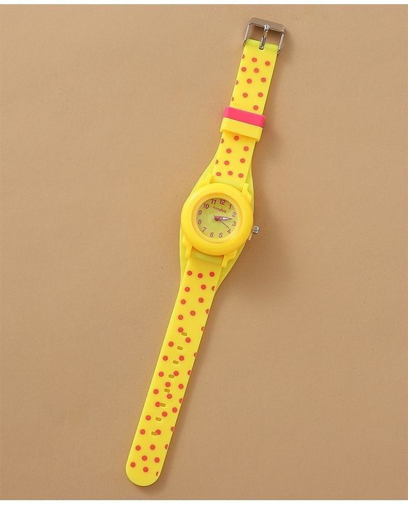 Babyhug Free Size Analog Watch - Yellow