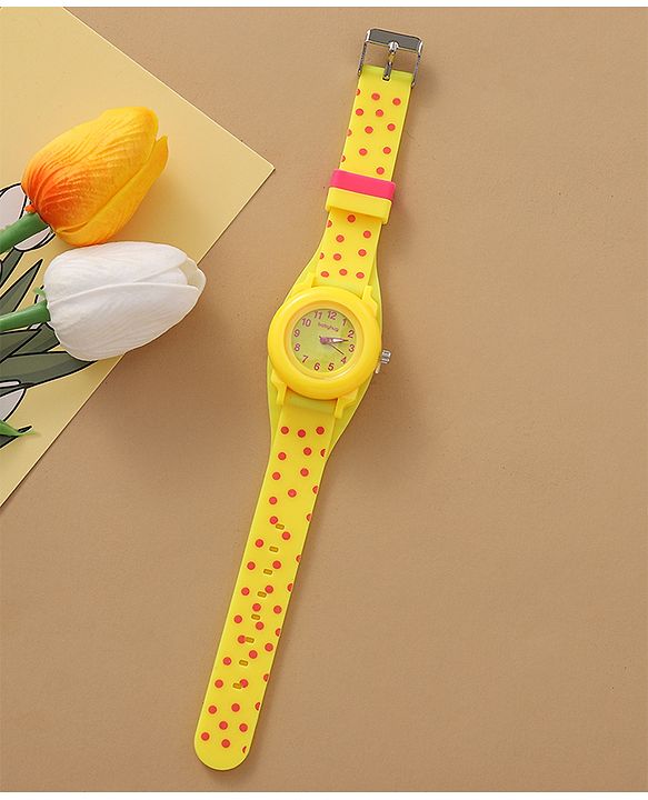 Babyhug Free Size Analog Watch - Yellow