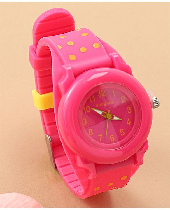 Babyhug Free Size Analog Watch - Yellow
