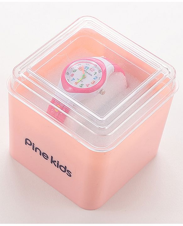 Babyhug Free Size Analog Watch with Floral Print  -  Pink