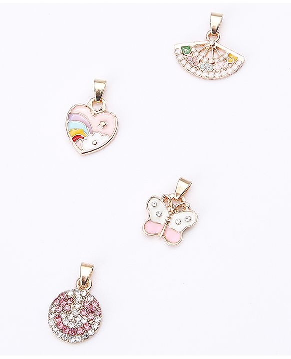 Pine Kids Free Size Necklace with Interchangeable Charms - Gold