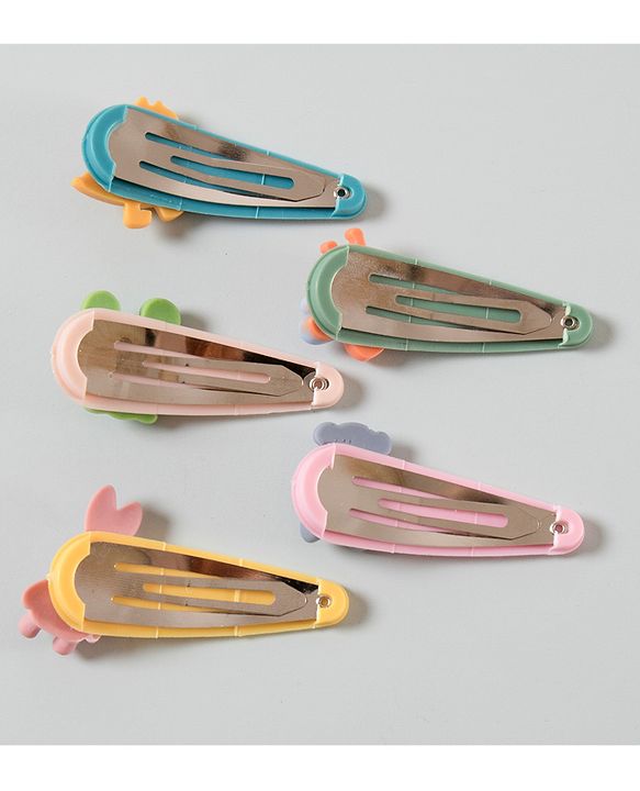 Babyhug Snap Clips Animal Design Pack of 5 - Multicolour