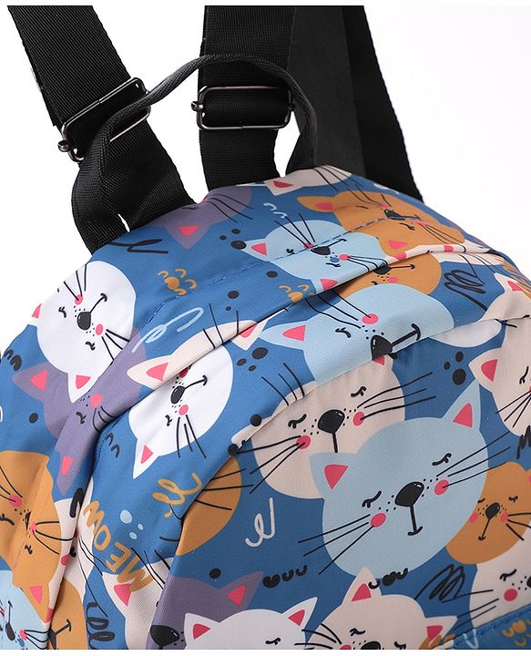 Pine Kids Fashion Backpacks Cat Print - Multicolor